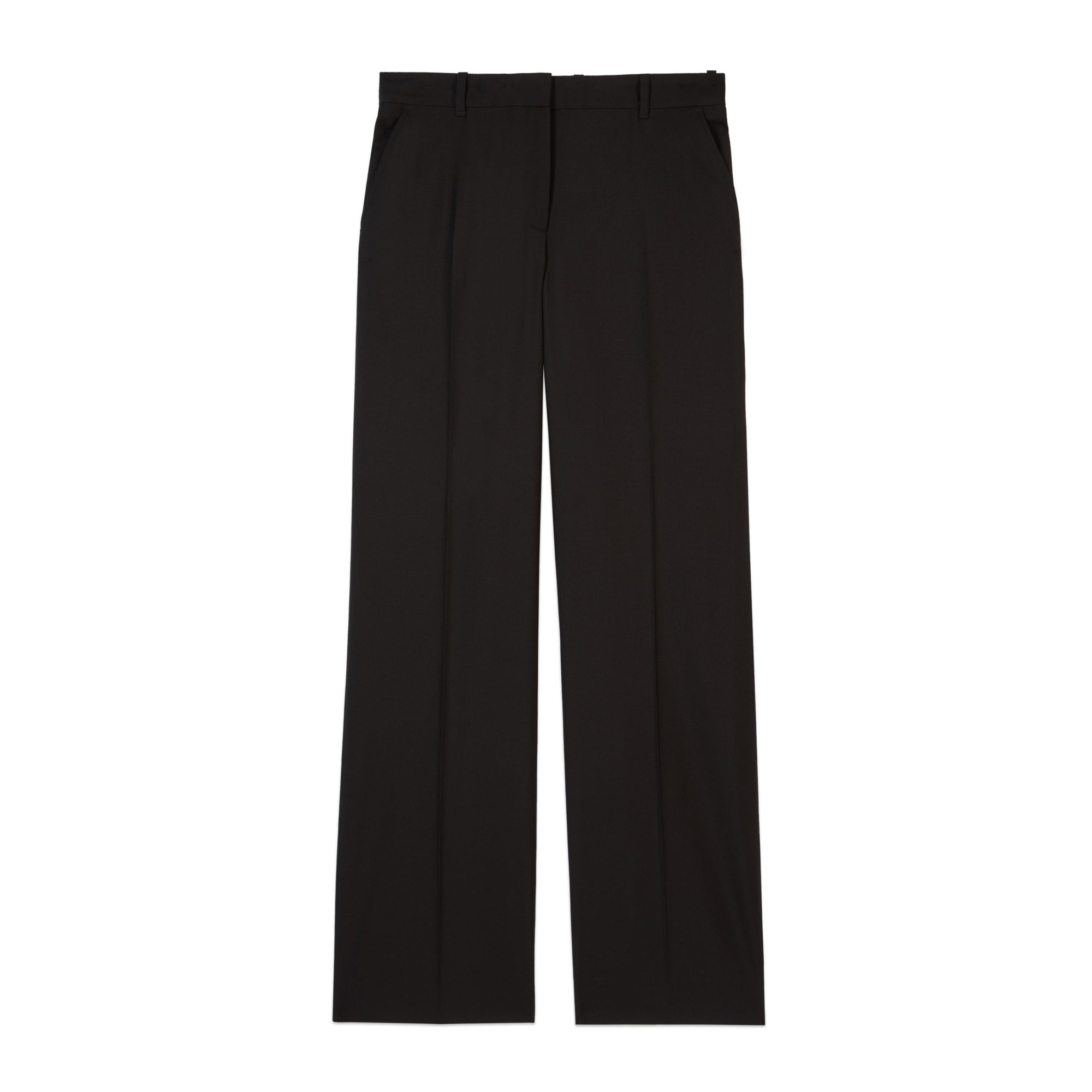 Wool Suit Trousers Straight Cut | Women | Black