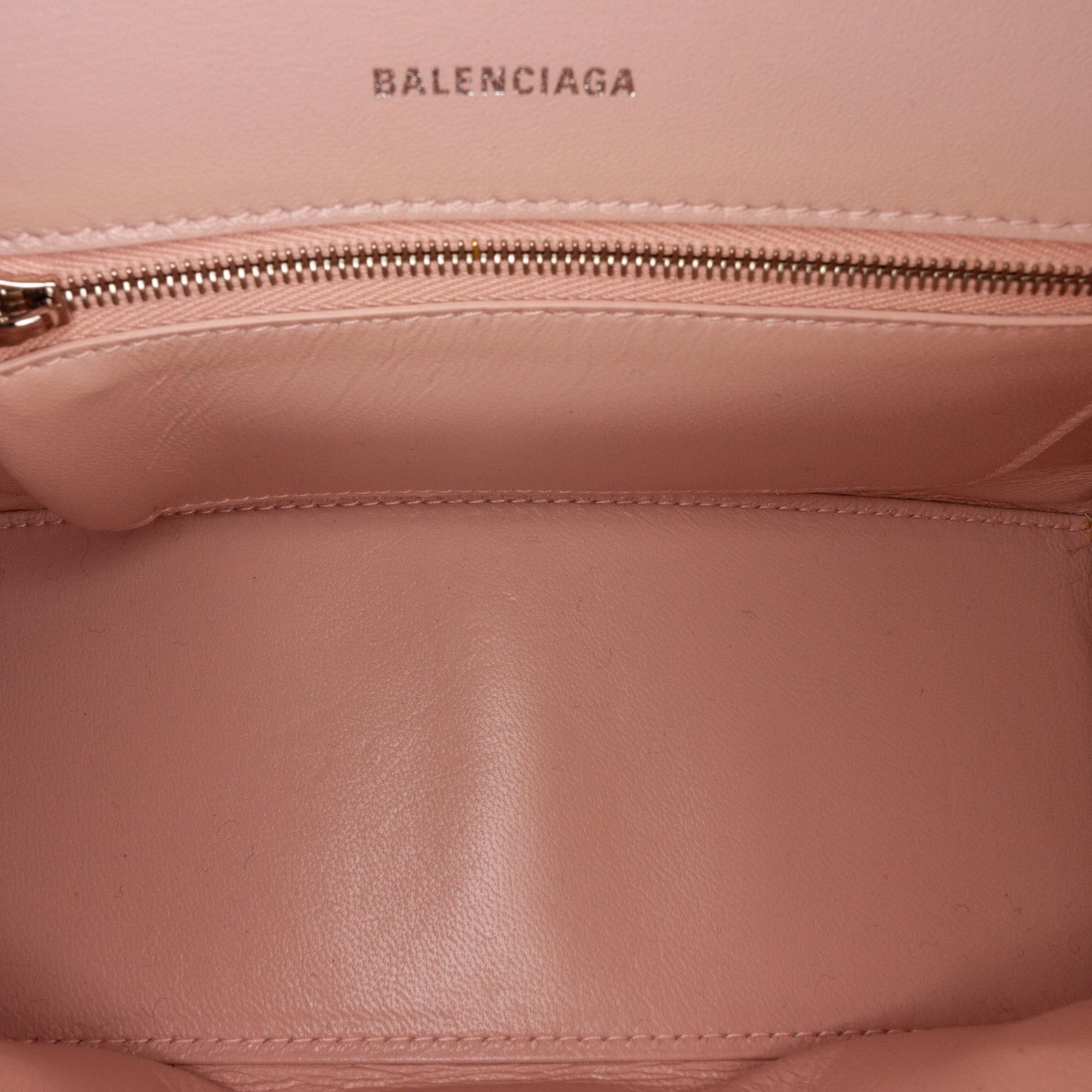 Balenciaga | Pre-Owned Hourglass S Satchel | Pink/Light Pink