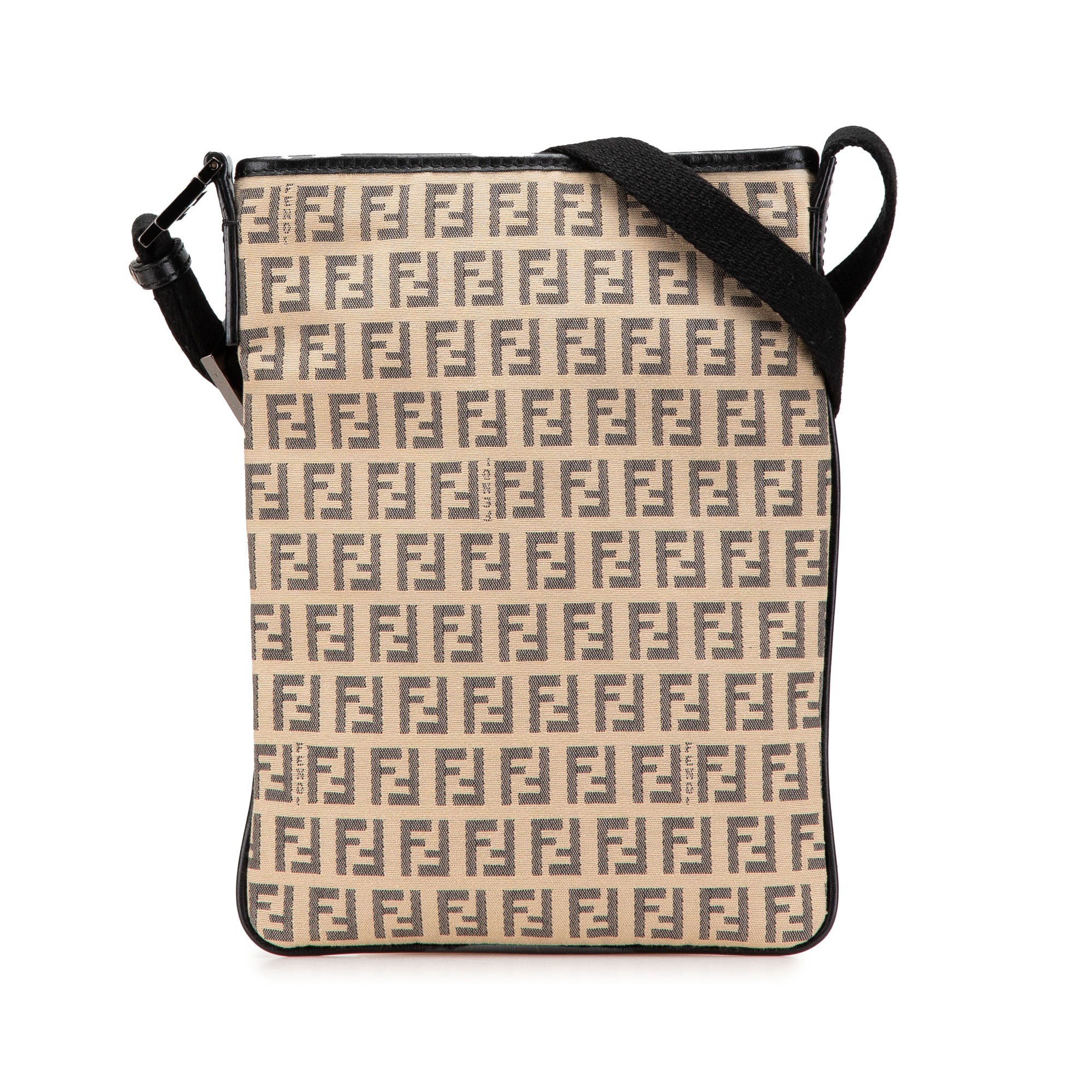 Fendi | Pre-Owned Zucchino Canvas Crossbody | Beige/Black