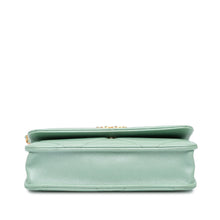 Chanel | Pre-Owned Quilted Lambskin 19 Wallet on Chain | Green/Light Green