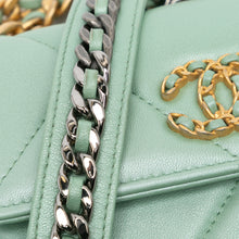 Chanel | Pre-Owned Quilted Lambskin 19 Wallet on Chain | Green/Light Green