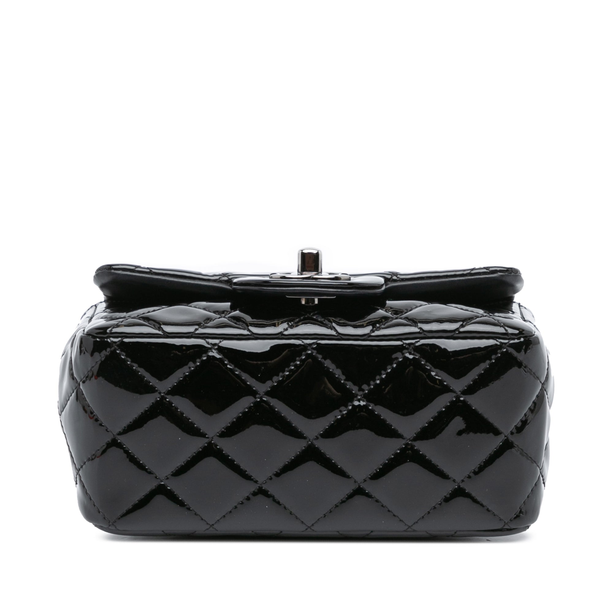 Chanel | Pre-Owned Mini Square Classic Patent Single Flap - VI | Black