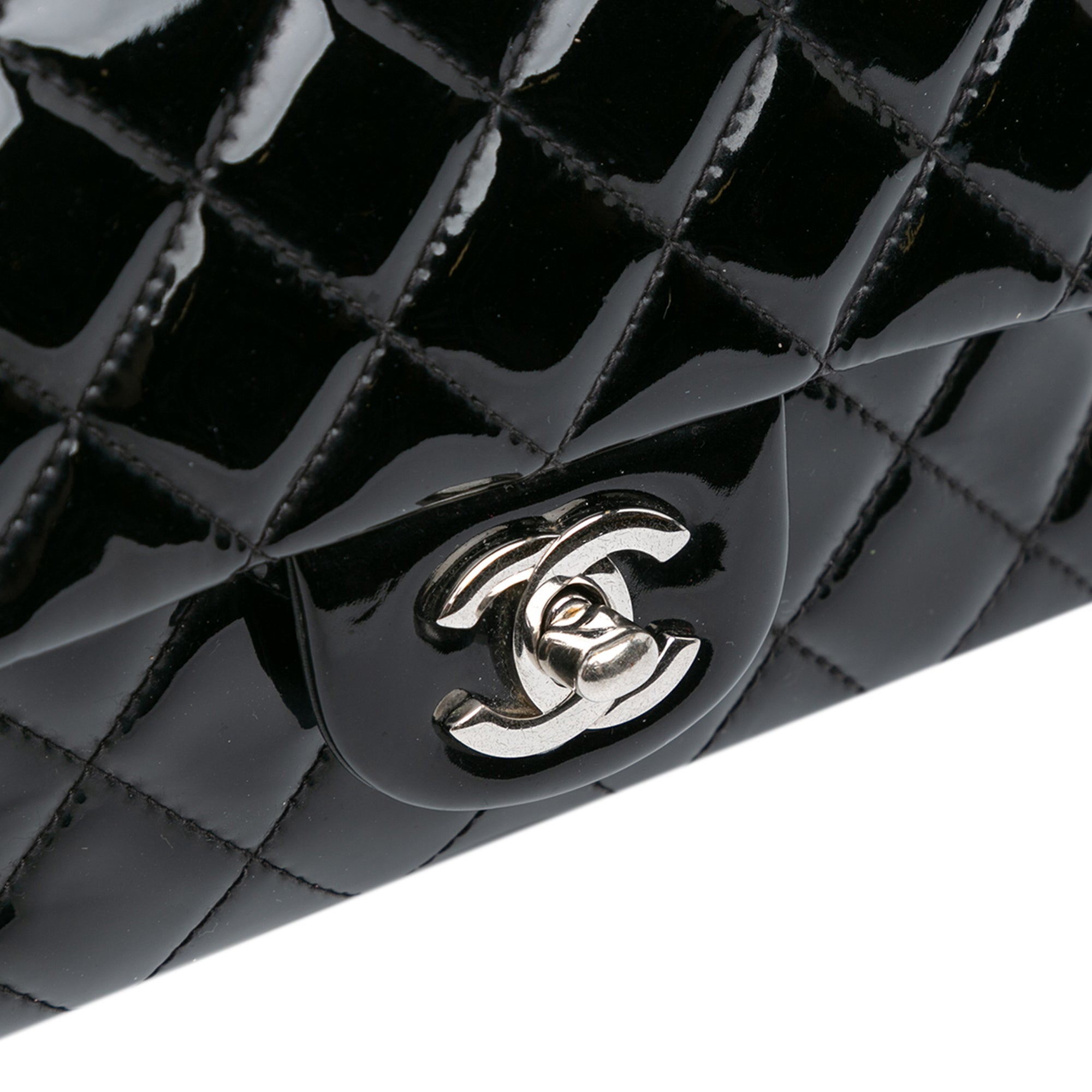 Chanel | Pre-Owned Mini Rectangular Classic Patent Single Flap | Black