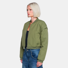 OW Collection YOKON Crop Bomber Jacket Jacket 217 - Hunter Green