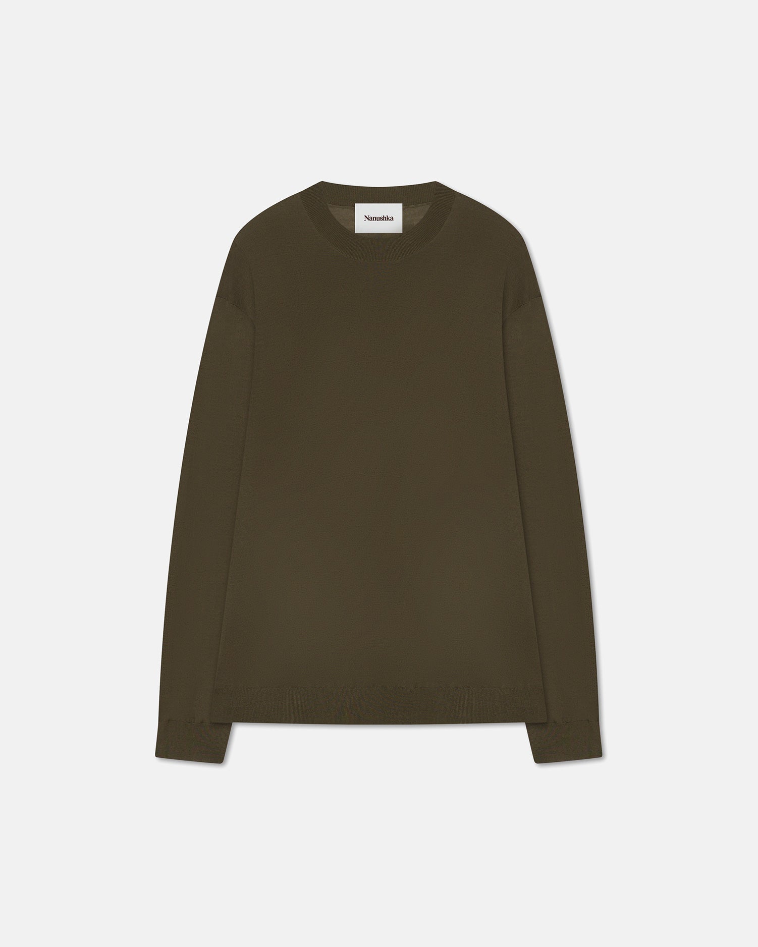 Yossi Merino Wool Sweater | Khaki Knit