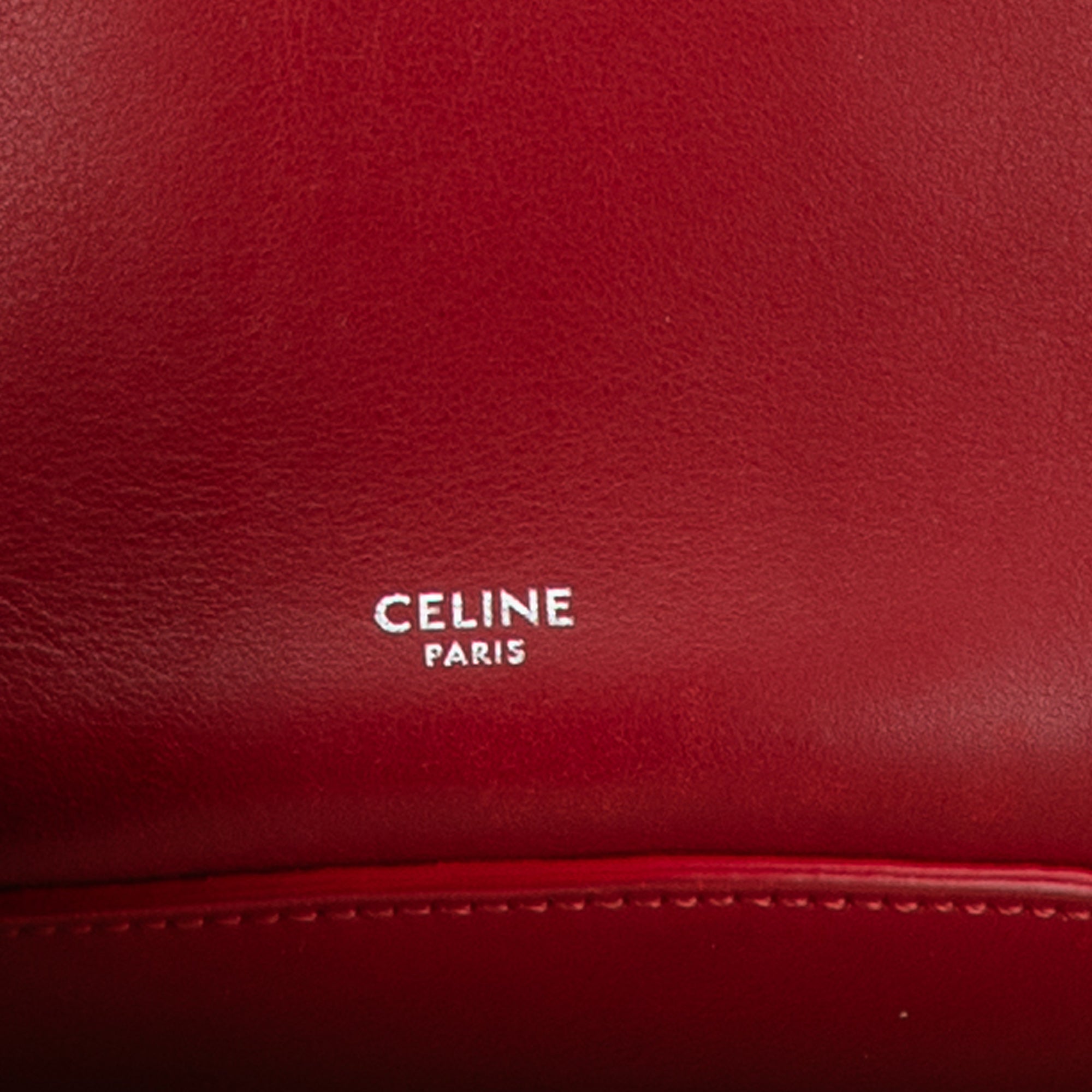 Celine | Pre-Owned Leather Big Bag Bucket Crossbody - III | Red