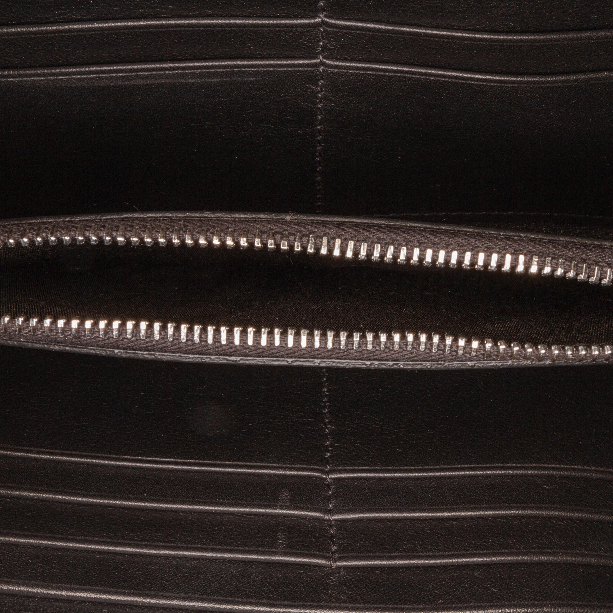 Valentino | Pre-Owned Studded Zip Around Wallet | Black