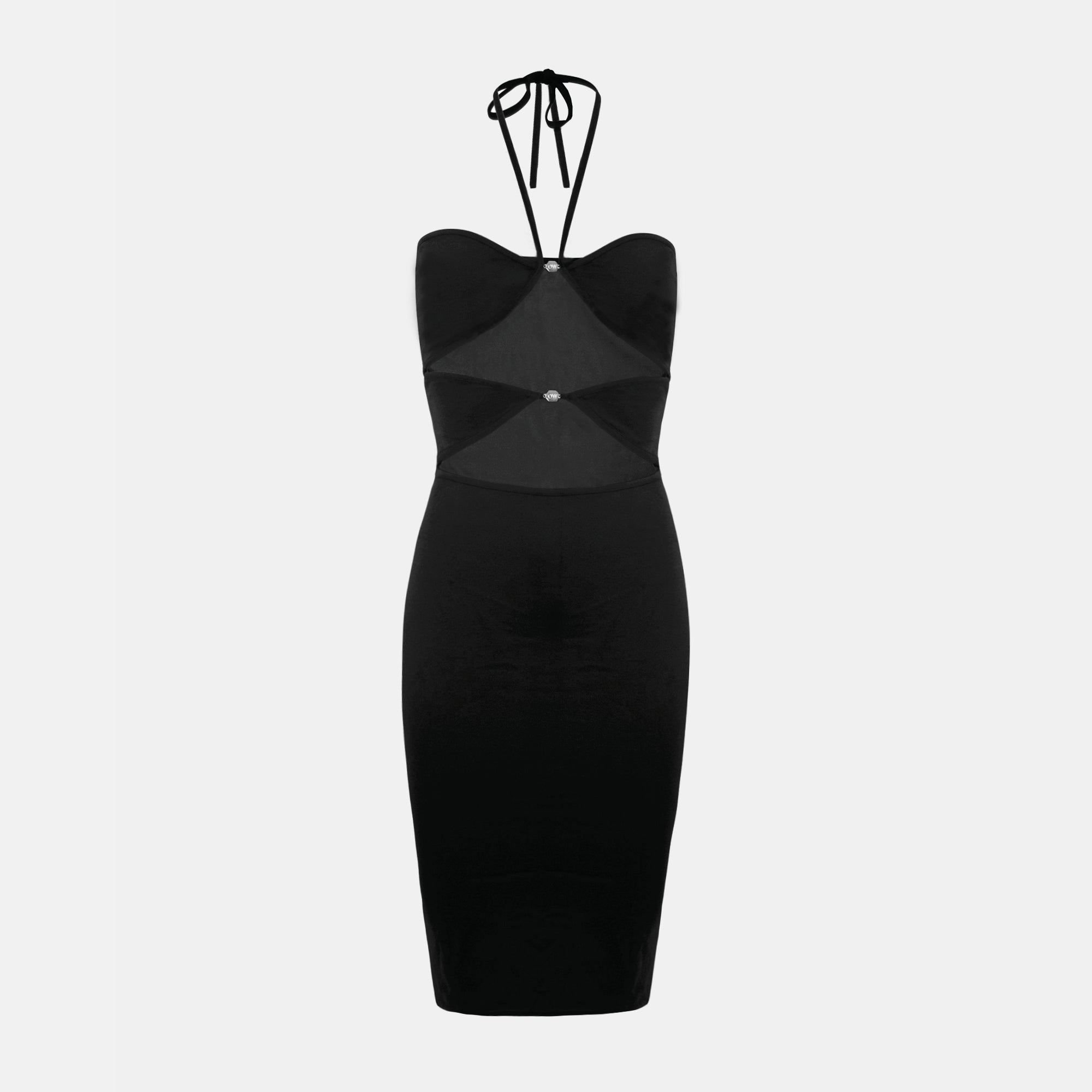 OW Collection Zita Midi Dress | Black Caviar