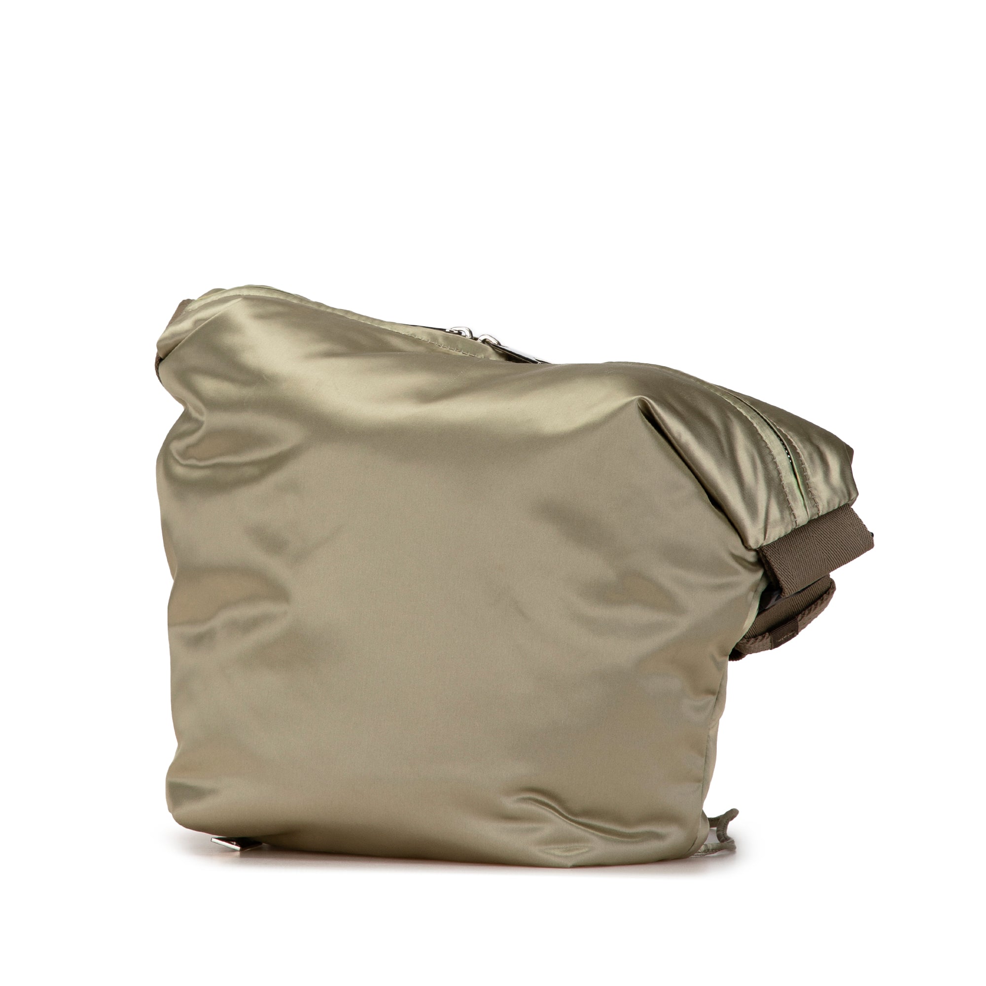 Bottega Veneta | Pre-Owned Satin Crossbody | Brown/Khaki