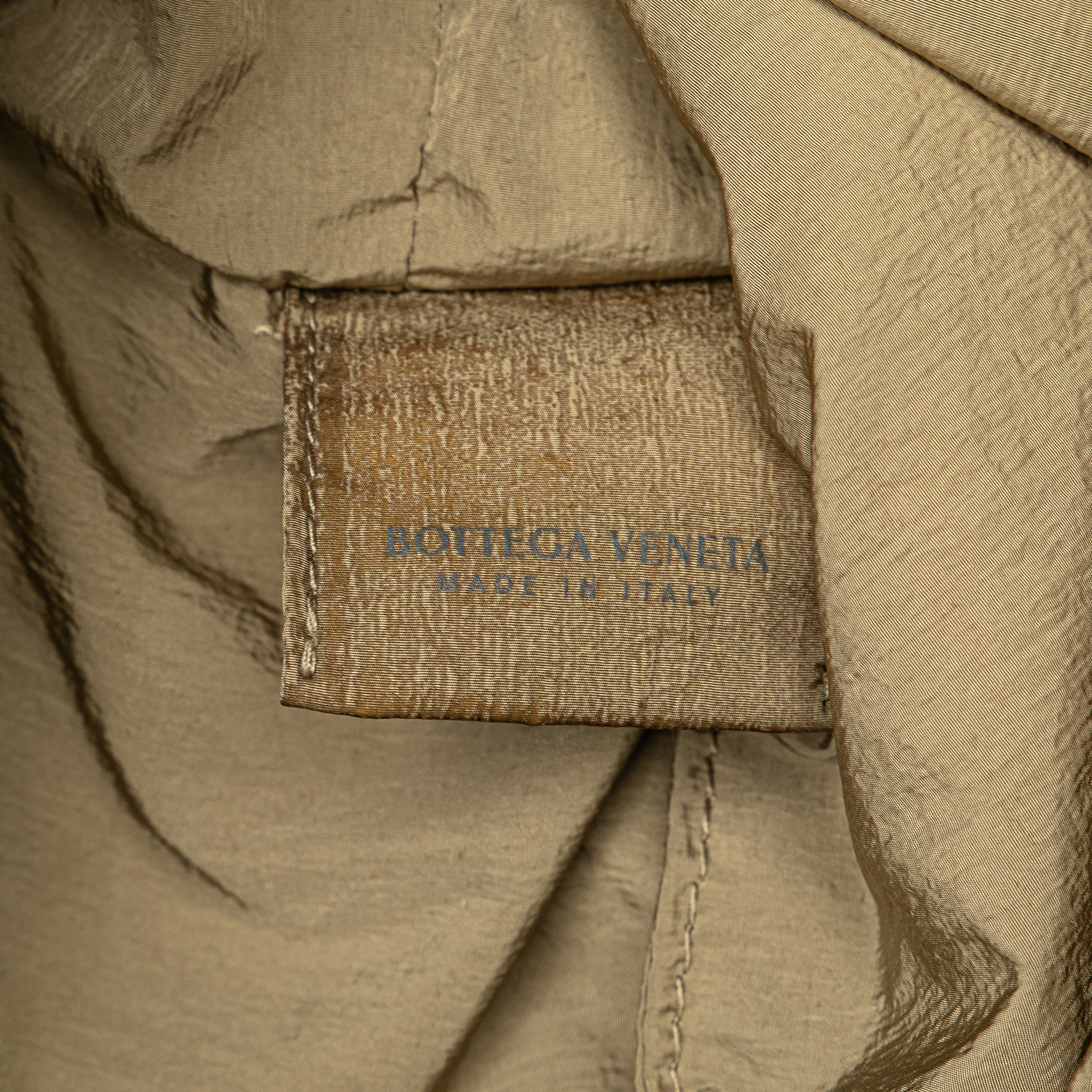 Bottega Veneta | Pre-Owned Satin Crossbody | Brown/Khaki