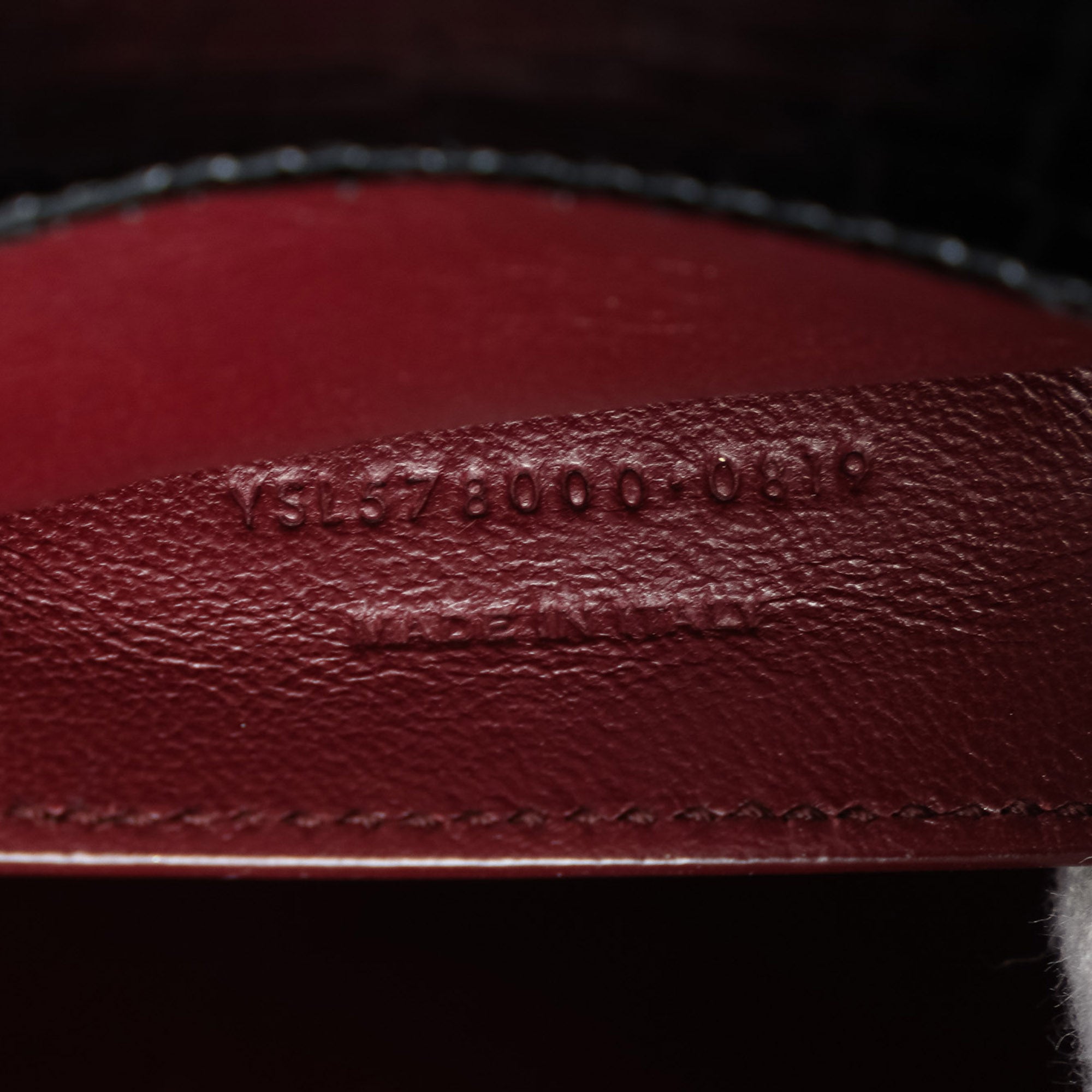 Saint Laurent | Pre-Owned Medium Crocodile Embossed Cassandra Top Handle Bag | Black