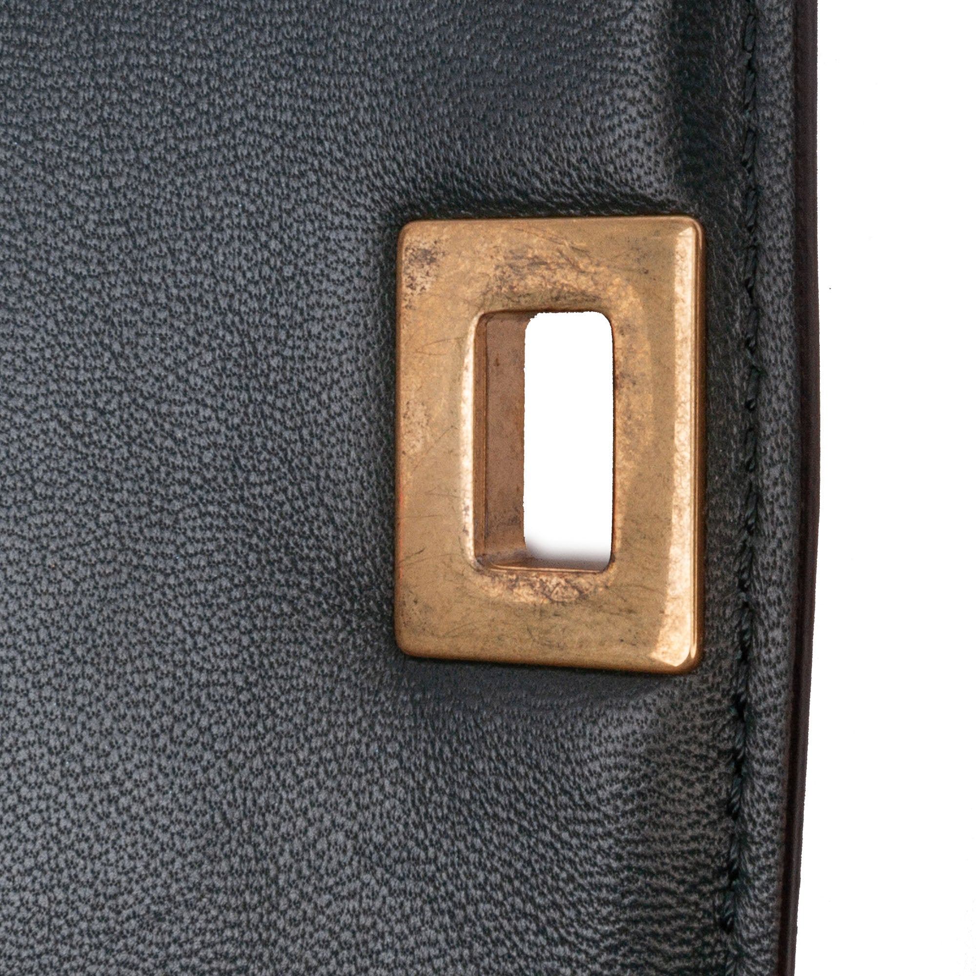 Celine | Pre-Owned Small Calfskin Classic Box | Green/Dark Green