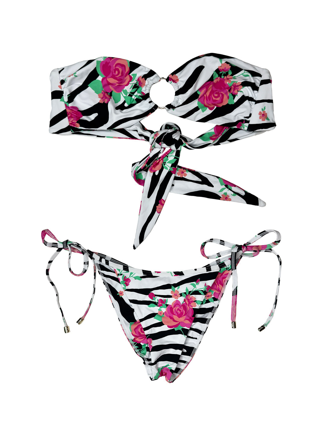 Bethany Bandeau Top | Zebra Rose