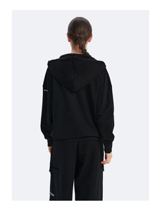 Zip Up Hoodie with Pockets | Black