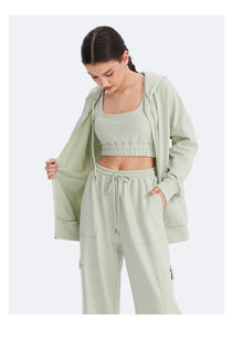Zip Up Hoodie with Pockets | Fresh Mint Green