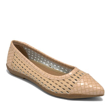 Dala Casual Flat | Beige Bisque Faux Open Weave
