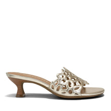 Kirah Sandal Heel | Soft Gold Faux Metallic Nappa