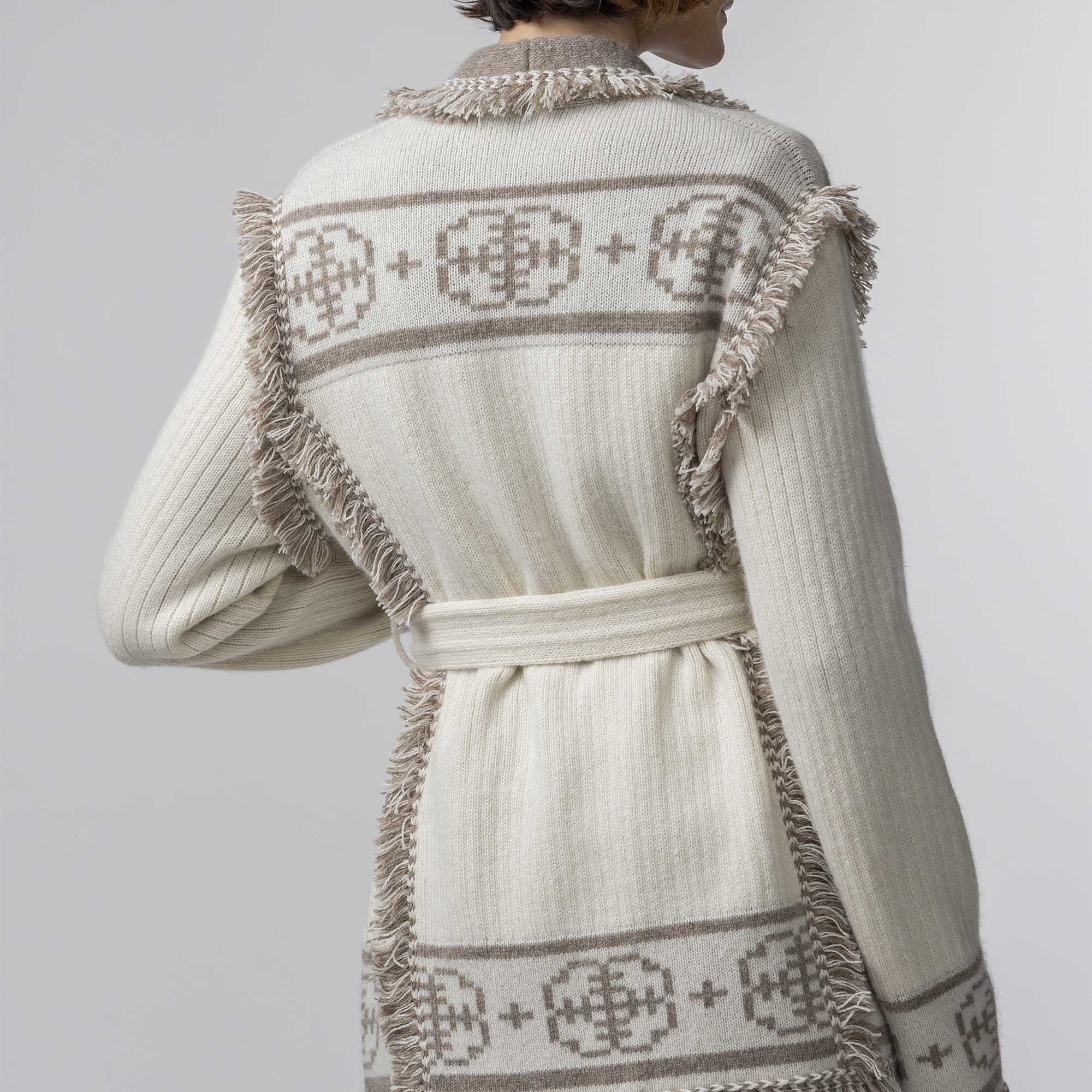 Hacienda Cardigan | Ivory / Taupe