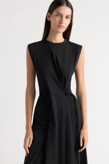 Karolina | Agnes Twist-Drape Jersey Dress in Size Extra Small