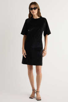 Renee | Aika Back-Tie Corduroy Mini Dress in Size Extra Small