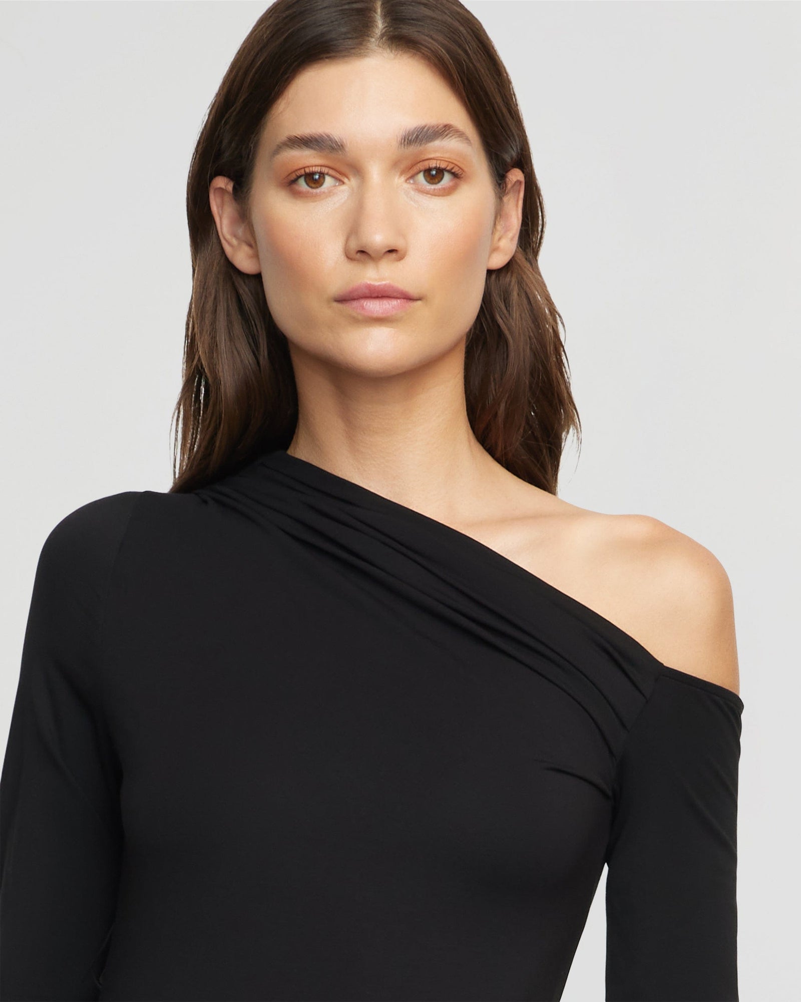 Alina Off-Shoulder Jersey Dress | Black