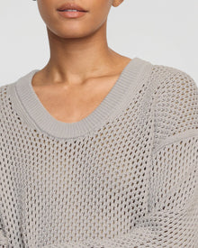 Vanessa | Archana Open Knit U-Neck Sweater in Size Small