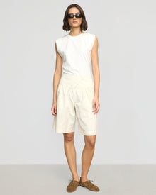 Olivia | Arlo Cotton Bermuda Short in Size Small