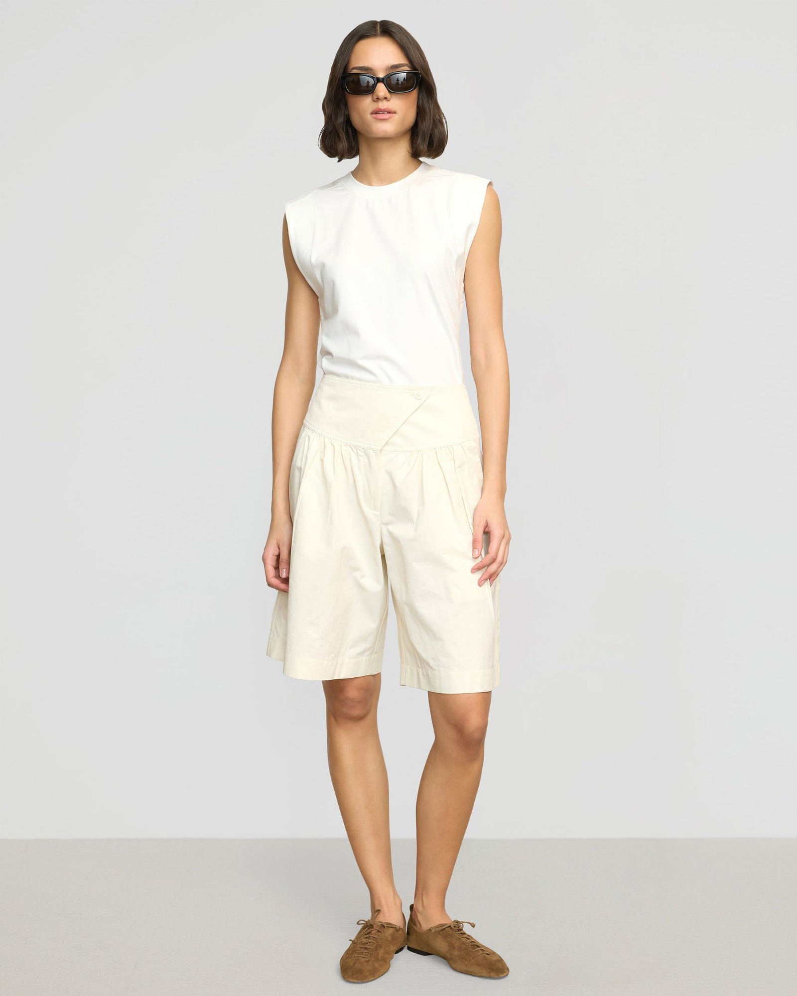 Olivia | Arlo Cotton Bermuda Short in Size Small