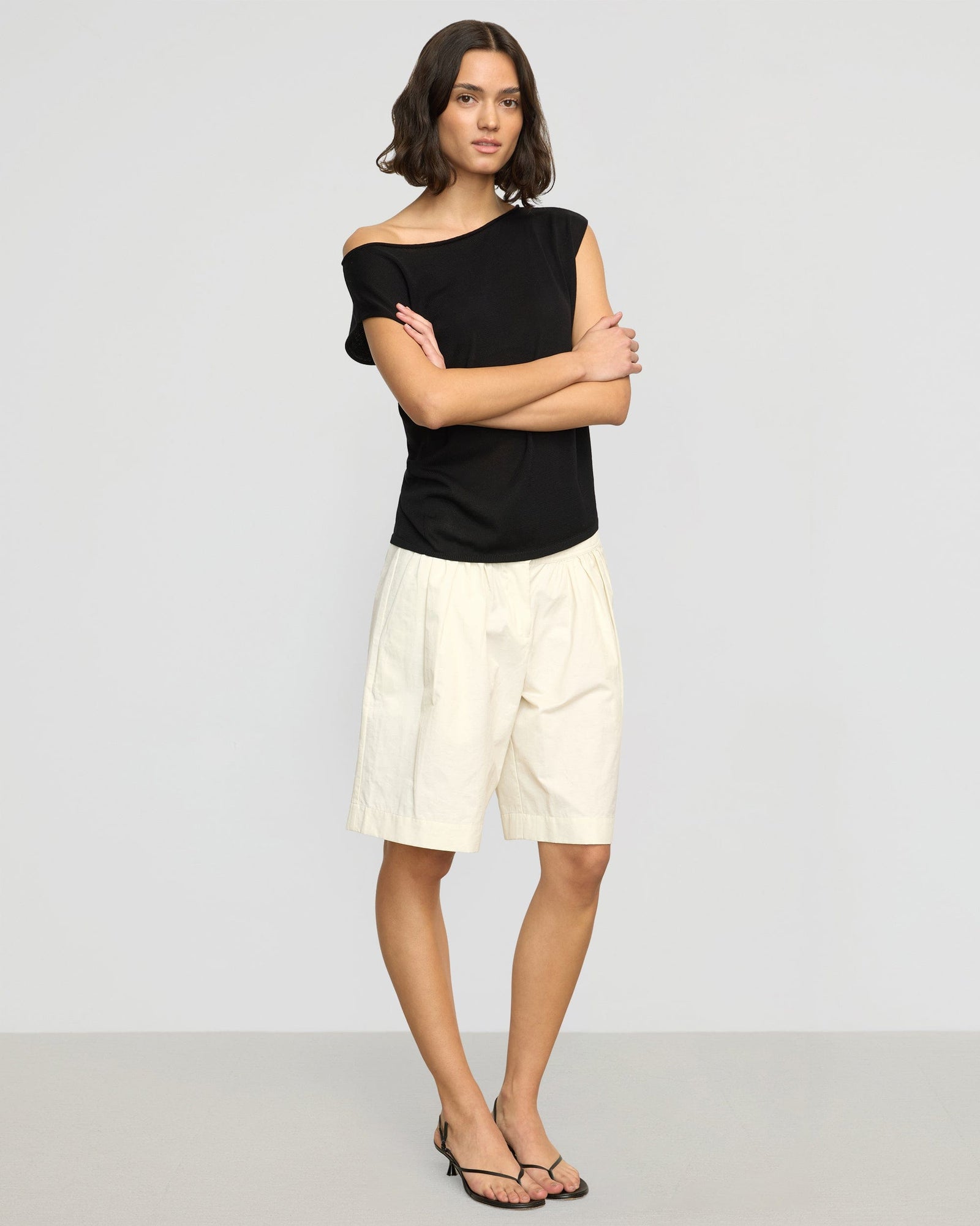 Olivia | Arlo Cotton Bermuda Short in Size Small