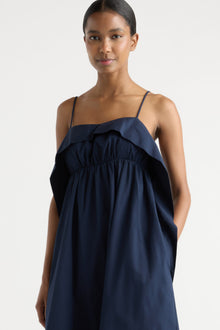 Isilda | Astrid Organic Cotton Foldover Dress in Size Extra Small