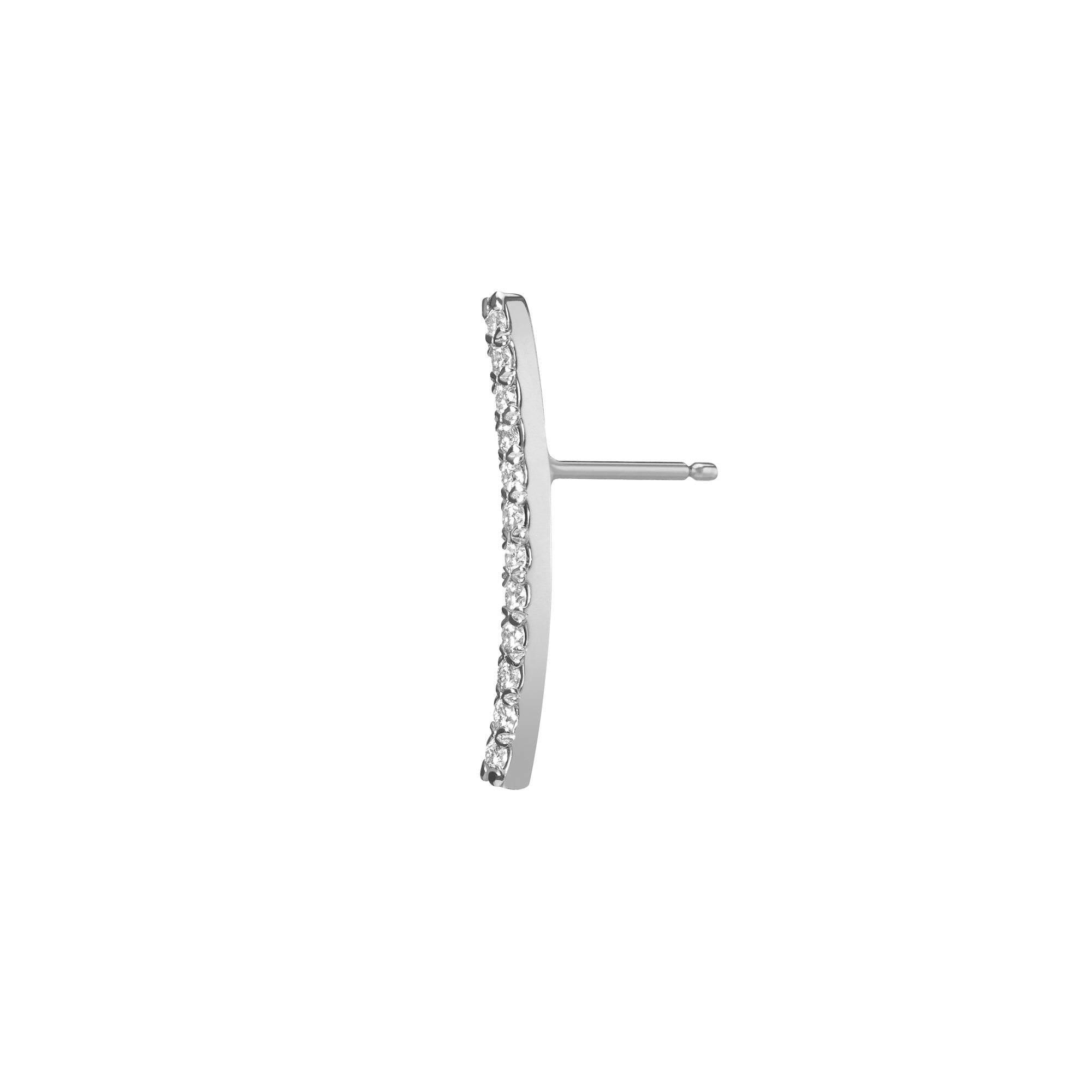Archival Path Earring Vermeil White Gold Single Pair