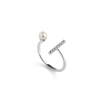 Archival Open Pearl Ring Vermeil White Gold