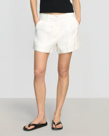 Renee | Avalon Tailored Linen Short in Size Small