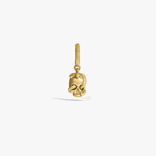 Awe Inspired Earrings 14K Yellow Gold Vermeil / Single Serpent Skull Huggie