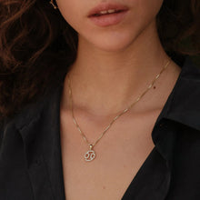 Awe Inspired Necklaces Gemstone Zodiac on Saturn Chain