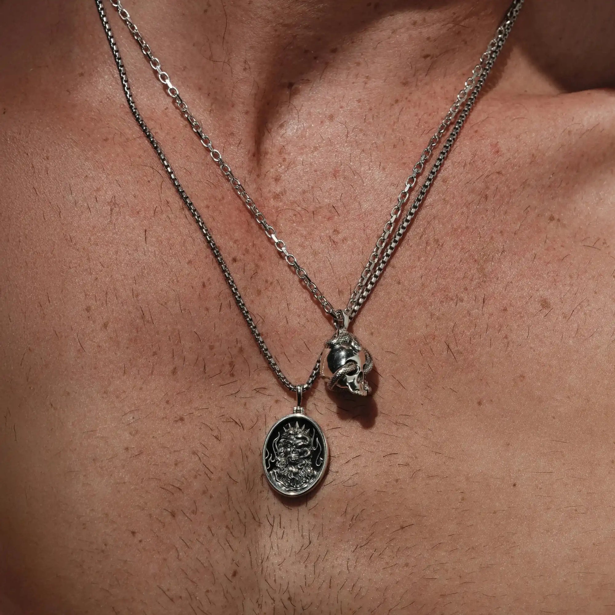 Awe Inspired Pendants Serpent Skull Pendant