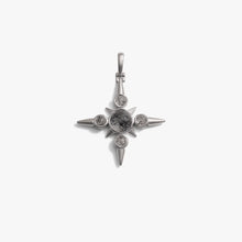 Awe Inspired Pendants Sterling Silver / Black Rutilated Quartz Maltese Cross Pendant