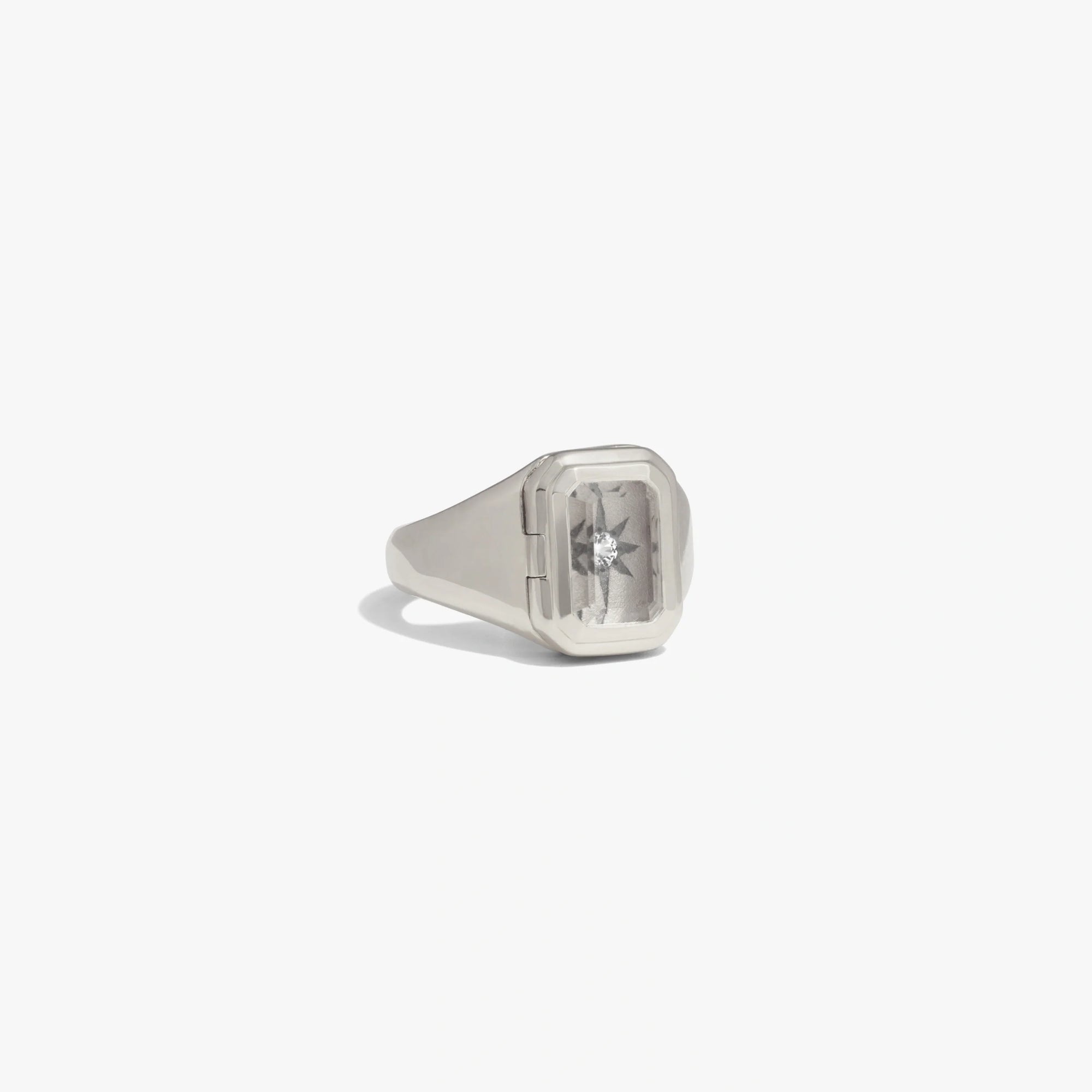 Awe Inspired Rings Crystal Photo Locket Ring