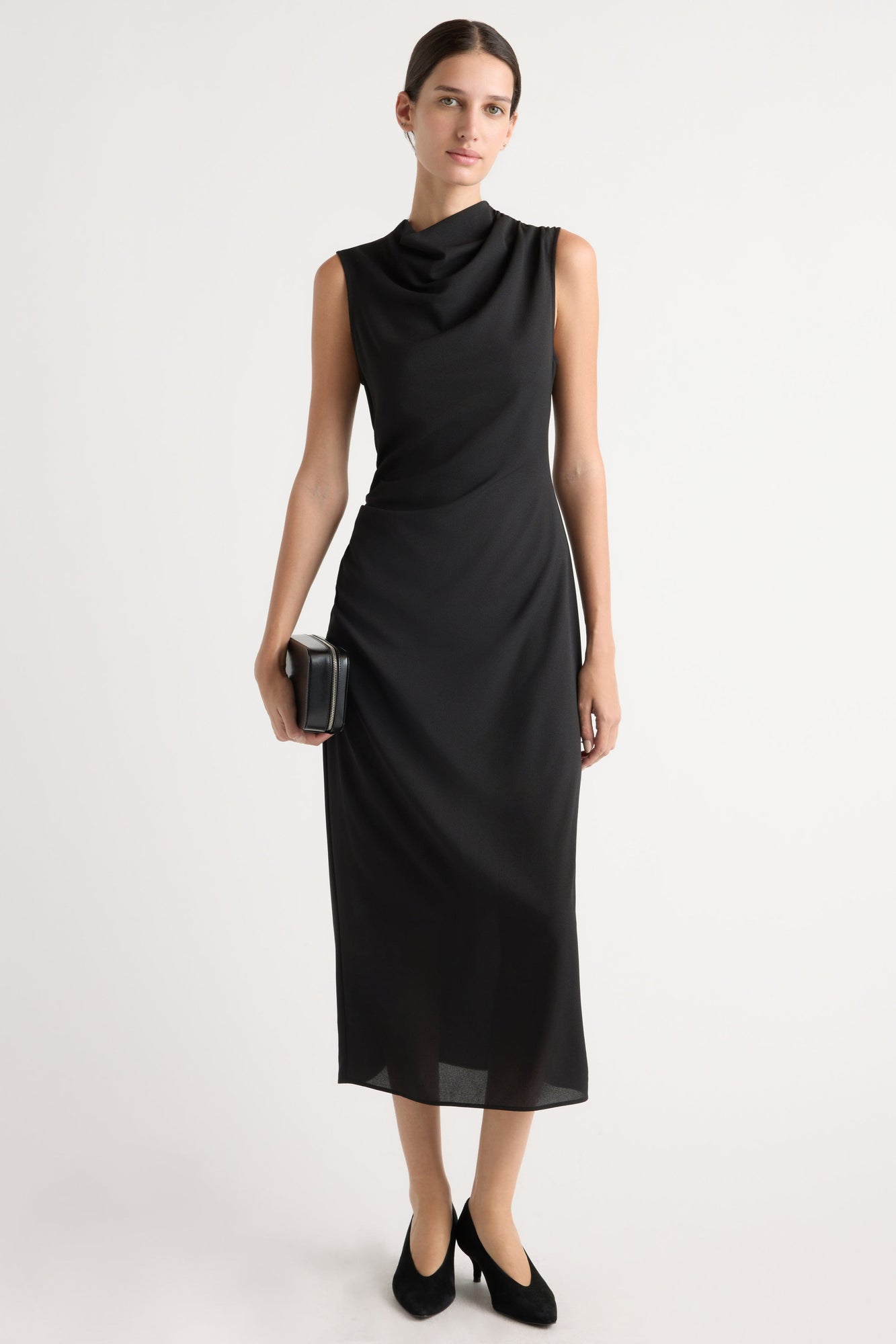 Karolina | Ayelet Gathered-Neck Dress in Size Extra Small