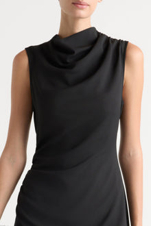 Karolina | Ayelet Gathered-Neck Dress in Size Extra Small