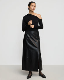 Charlotte | Ayra Tencel-Wool Off-Shoulder Tee in Size Small