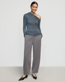 Charlotte | Ayra Tencel-Wool Off-Shoulder Tee in Size Small