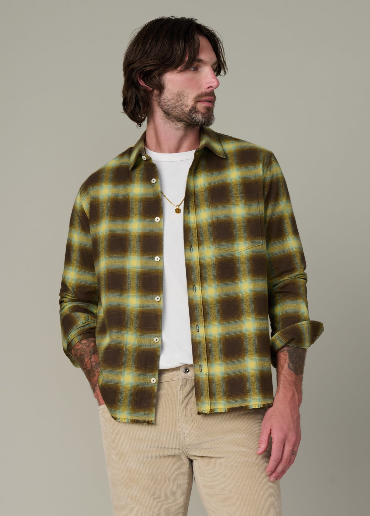 Keanu Beech Plaid Shirt – classic and stylish choice in men's shirts for everyday wear.