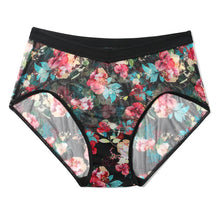 Mesh High Cut French Brief | Botanic Romantic (Black)