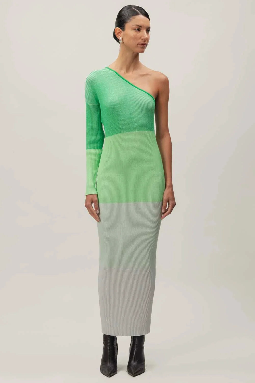 Leaves Maxi Dress | Pistachio Cream
