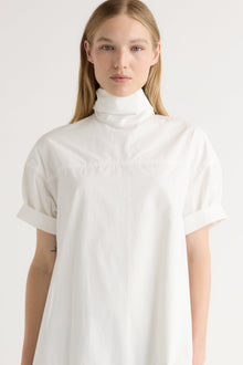 Jess | Babba Shirred Scarf-Neck Dress in Size Small