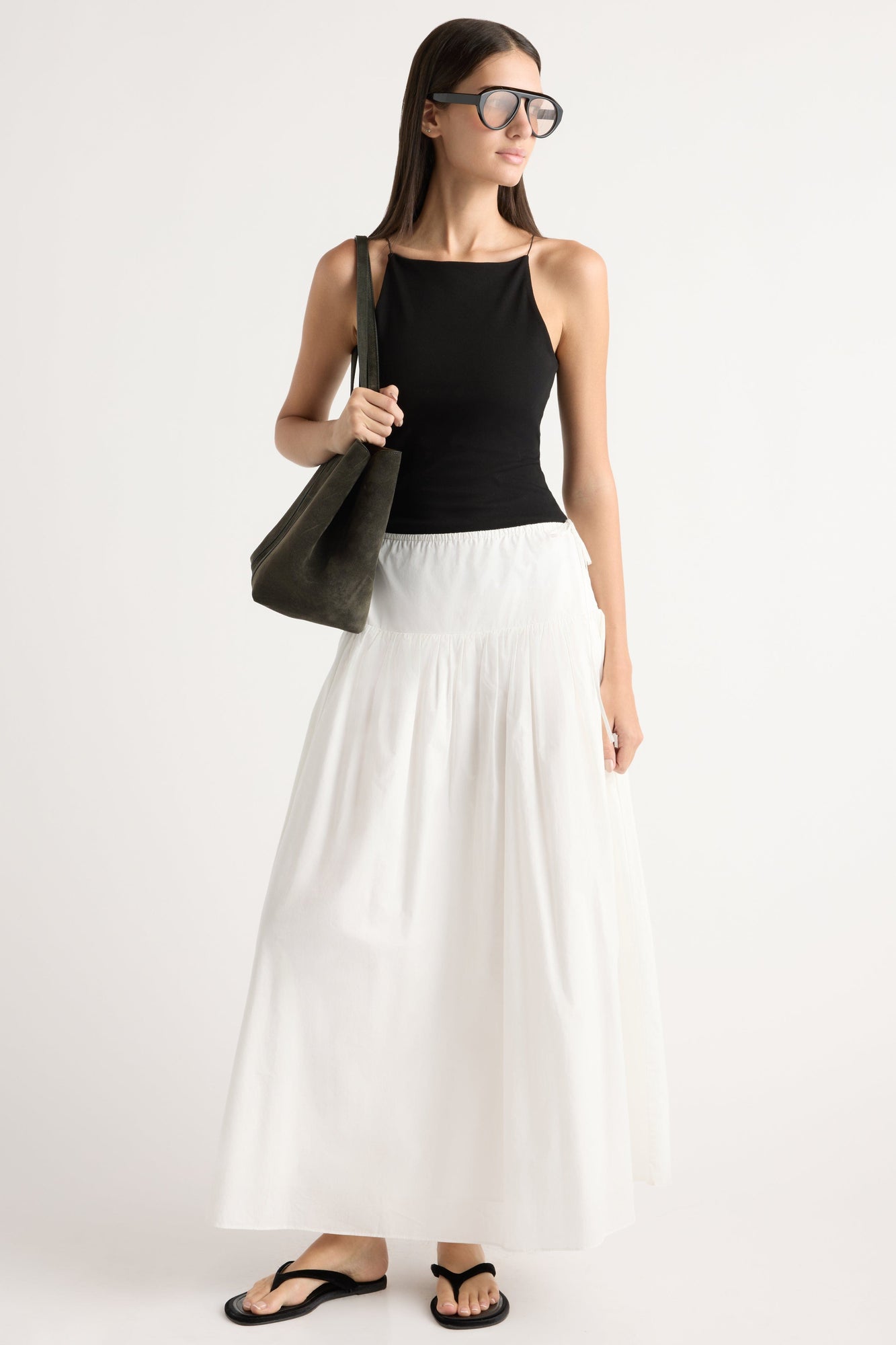 Karolina | Bao Organic Cotton Drop-Waist Skirt in Size Extra Small
