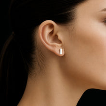 Bar Earrings | Sterling Silver | Matte White