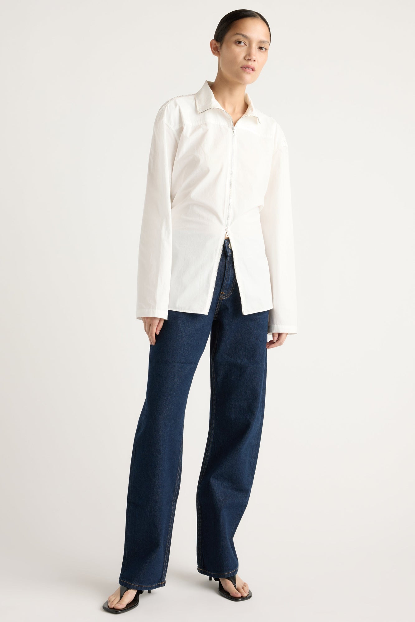 Charlotte | Baylor Cotton Back-Detail Tunic Blouse in Size Small 