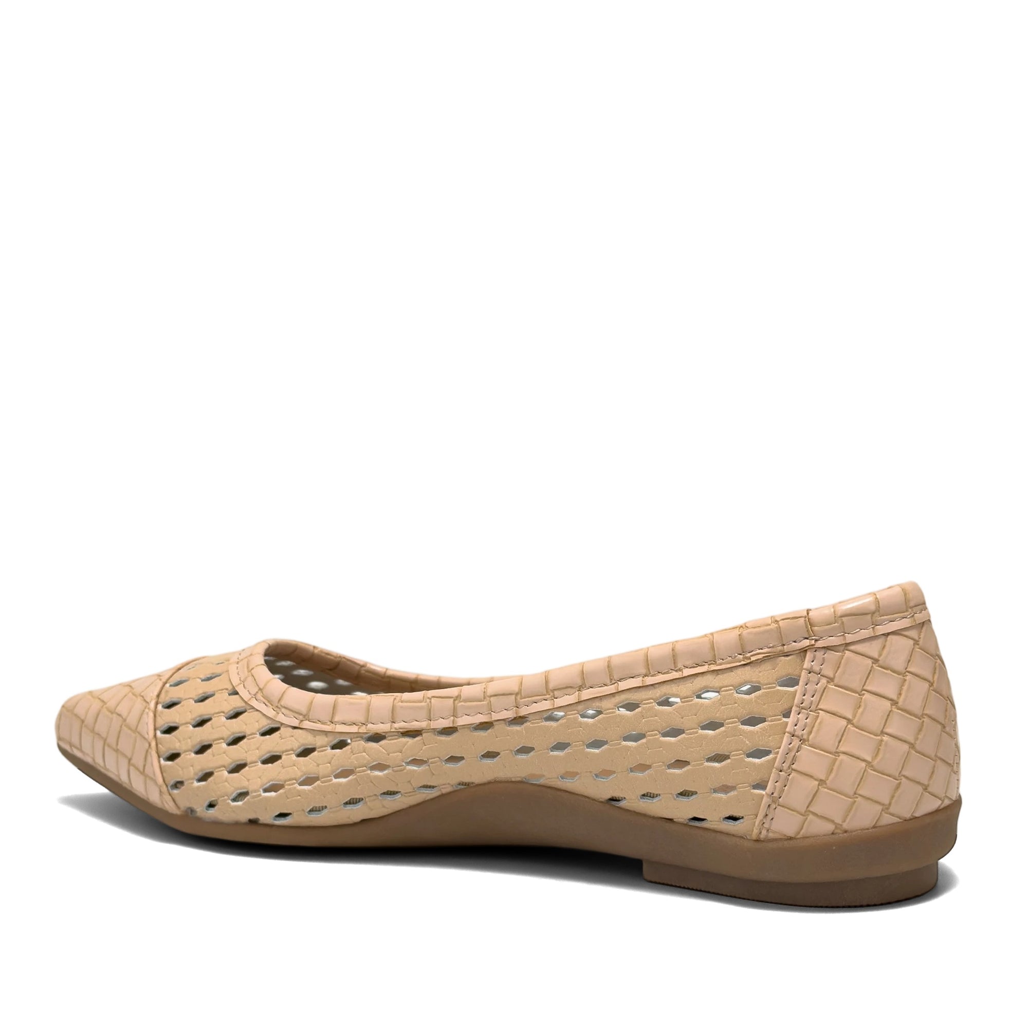 Dala Casual Flat | Beige Bisque Faux Open Weave